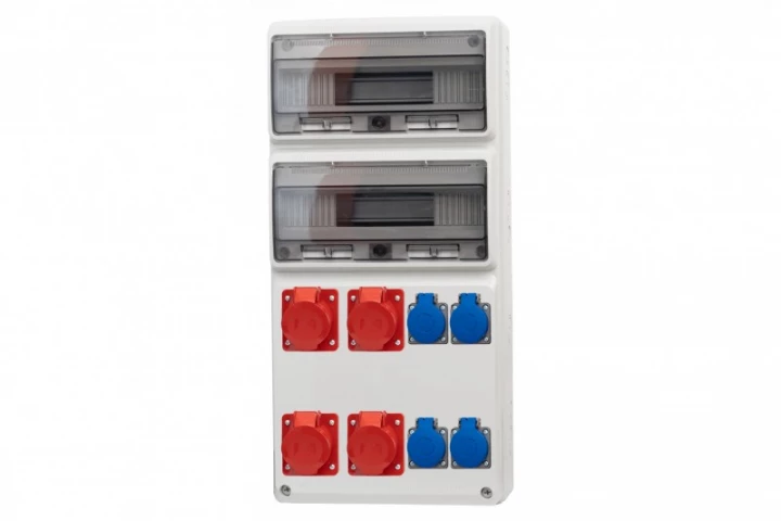 Rozdzielnica LEGATO 32M - gniazda 4x32A 5p, 4x230V /32 moduły/ IP44