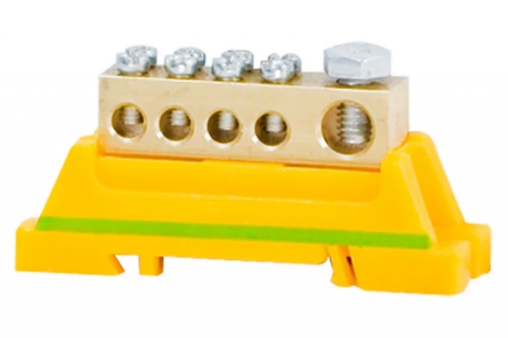 Zacisk ochronny 1x25mm2, 4x10mm2 - żółto/zielony