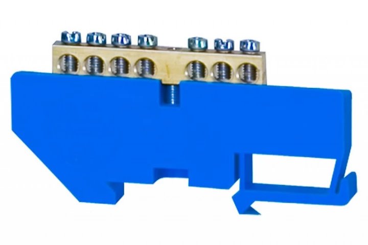Listwa ochronna 7-modułowa 7x16mm2 wysoka podstawa - niebieska