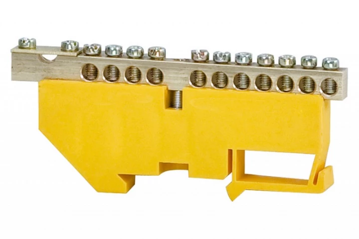 Listwa ochronna 11-modułowa 11x16mm2, 1x35mm2 wysoka podstawa - żółta
