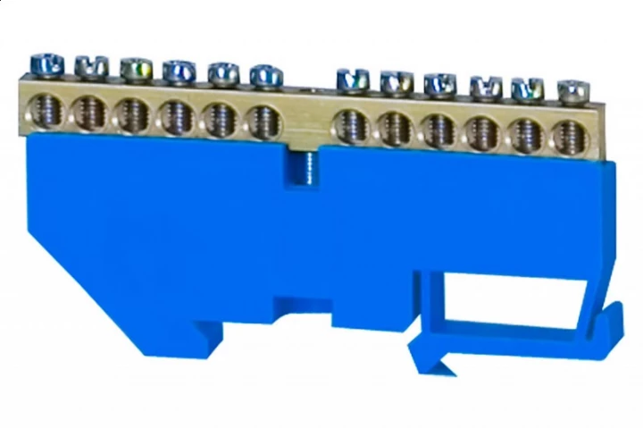 Listwa ochronna 12-modułowa 12x16mm2 wysoka podstawa - niebieska