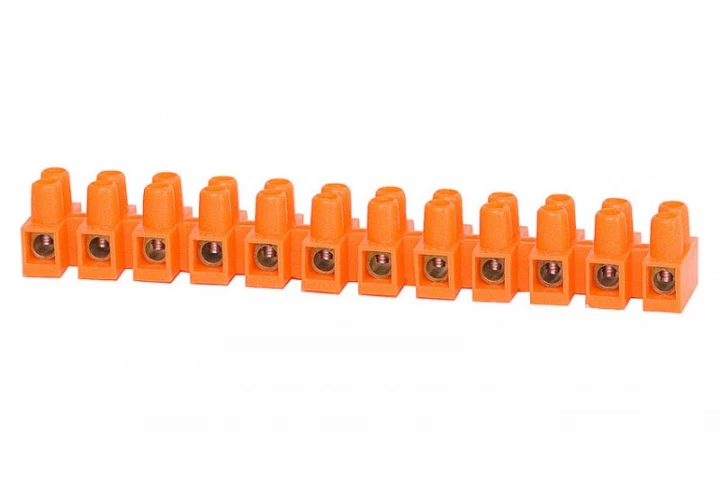 Listwa zaciskowa 12 torowa. 10mm2 pomarańczowa