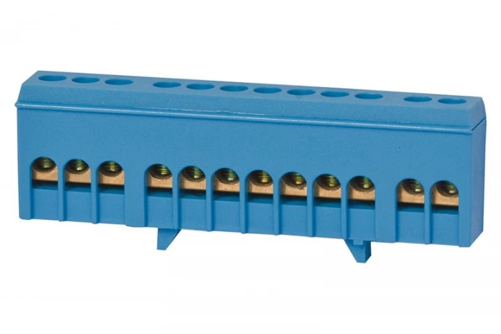 Listwa ochronna 12-modułowa 12x16mm2 niebieska IP20