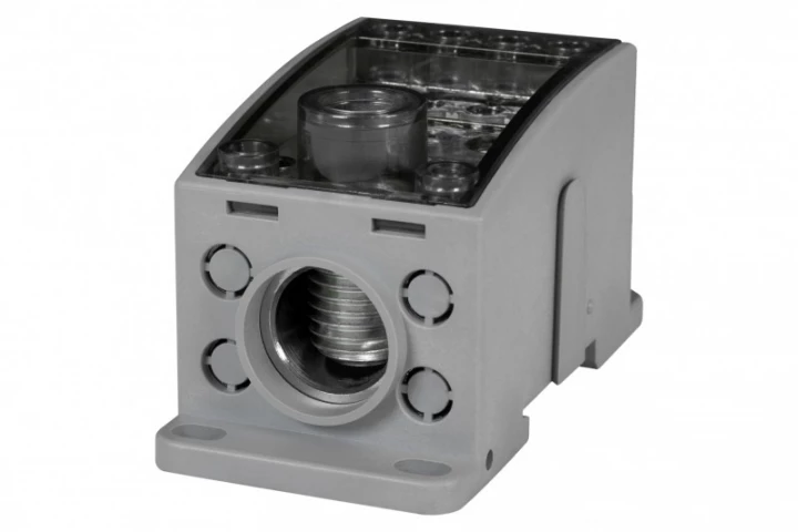 Blok LKN 400A (1x185/4x16 - 2x35,1x25,4x16,4x10) Al/Cu- szary