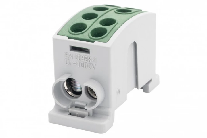 Zacisk HLK 125A-2 (1x35,1x25 / 1x35,1x25) Al/Cu  - zielony