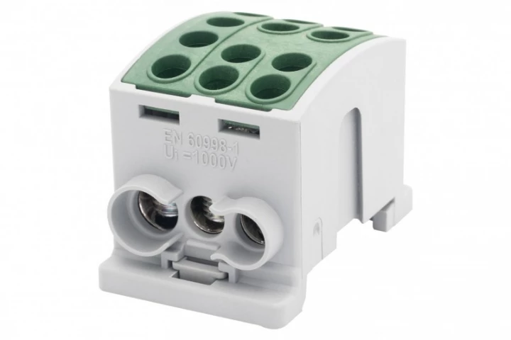 Zacisk HLK 125A-3 (1x35,2x25 / 1x35,2x25) Al/Cu  - zielony