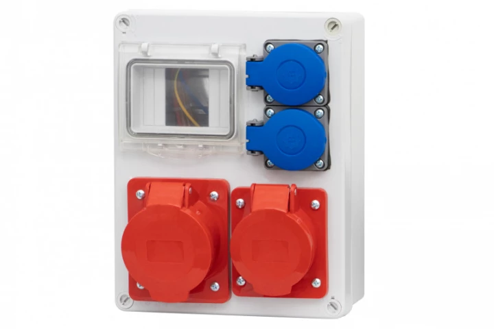 Rozdzielnica R-240 4M - gniazda 16A 5p, 32A 5p, 2x230V /4 moduły/ IP44