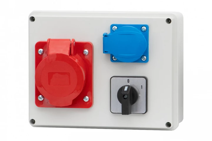 Rozdzielnica R-190 - gniazda 16A 5p, 230V, 0/1(16A) IP44
