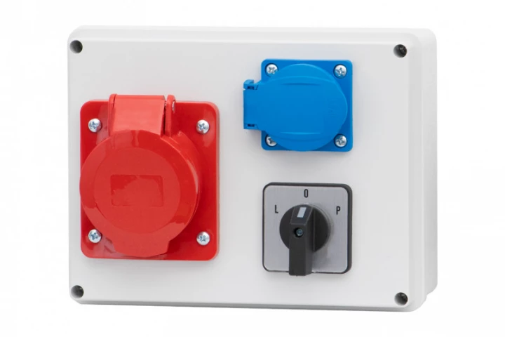 Rozdzielnica R-190 - gniazda 16A 5p, 230V, L/P(16A) IP44