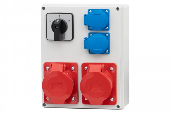 Rozdzielnica R-240 - gniazda 2x32A 5p, 2x230V, L/P(32A) IP44