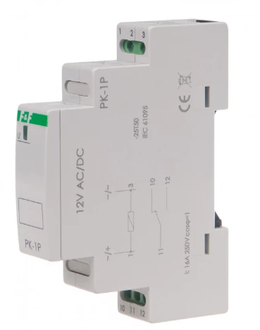 Przekaźnik elektromagnetyczny 1P 16A 12V AC/DC PK-1P12