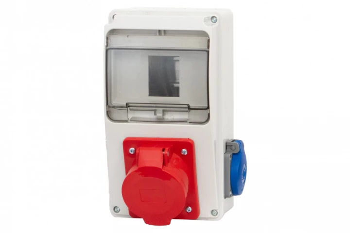 Rozdzielnica LAGO 6M - gniazda 16A 5p, 230V /6 modułów/ IP44