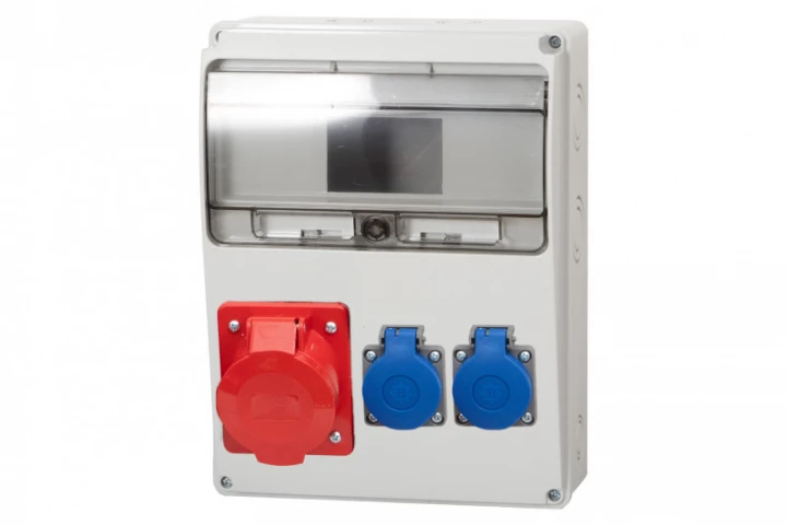 Rozdzielnica LAGO 11M - gniazda 16A 5p, 2x230V /11 modułów/ IP44
