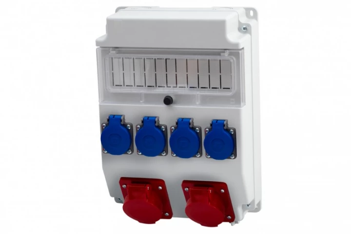 Rozdzielnica CAJA 11M - gniazda 2x32A 5p, 4x230V /11 modułów/ IP44