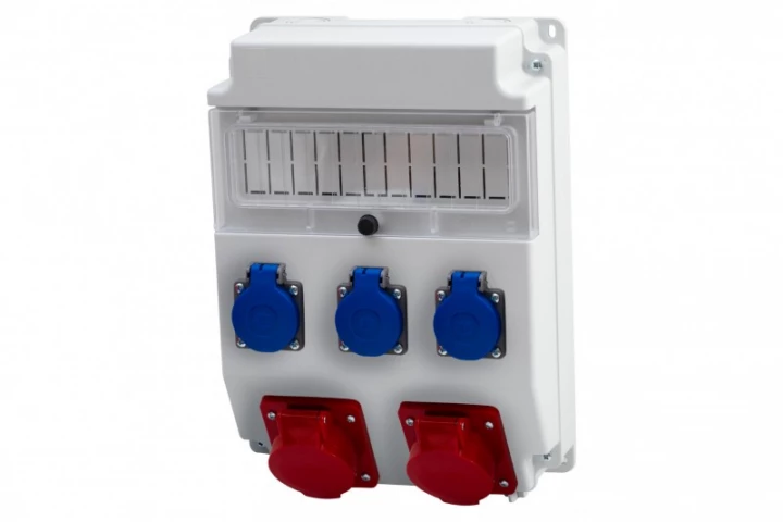 Rozdzielnica CAJA 11M - gniazda 2x32A 5p, 3x230V /11 modułów/ IP44