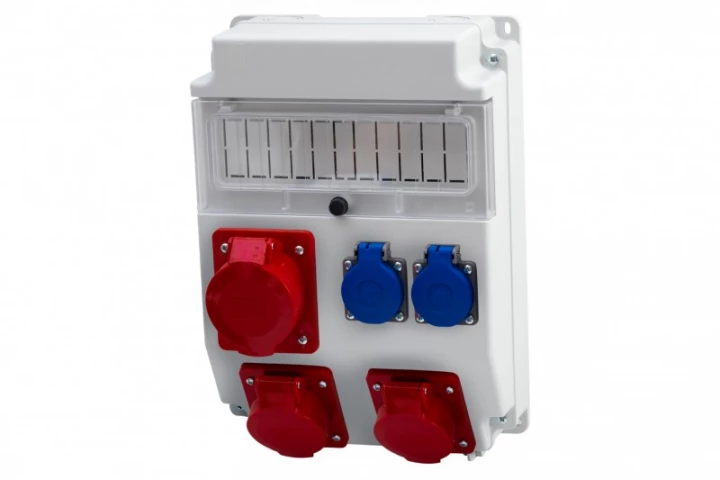 Rozdzielnica CAJA 11M - gniazda 3x32A 5p, 2x230V /11 modułów/ IP44