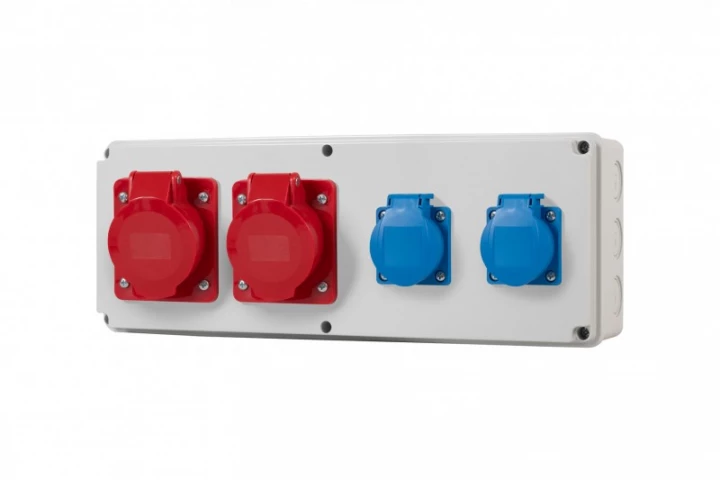 Rozdzielnia HORIZONTAL S - gniazda 2x16A 5p, 2x230V IP44