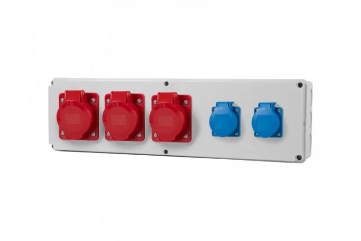 Rozdzielnia HORIZONTAL B - gniazda 16A 5p, 2x32A 5p, 2x230V IP44