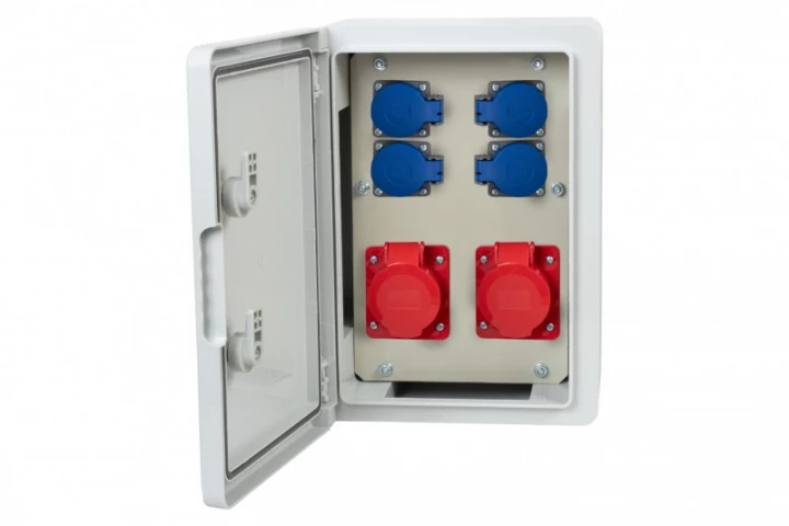 Rozdzielnica  budowlana RB-250 - gniazda 2x16A 5p, 4x230V