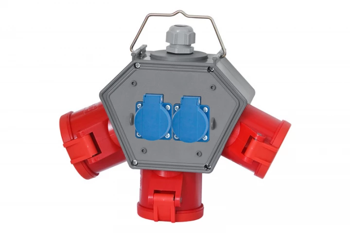 Rozdzielnica POLYBOX - gniazda 3x32A 5p, 2x230V IP44