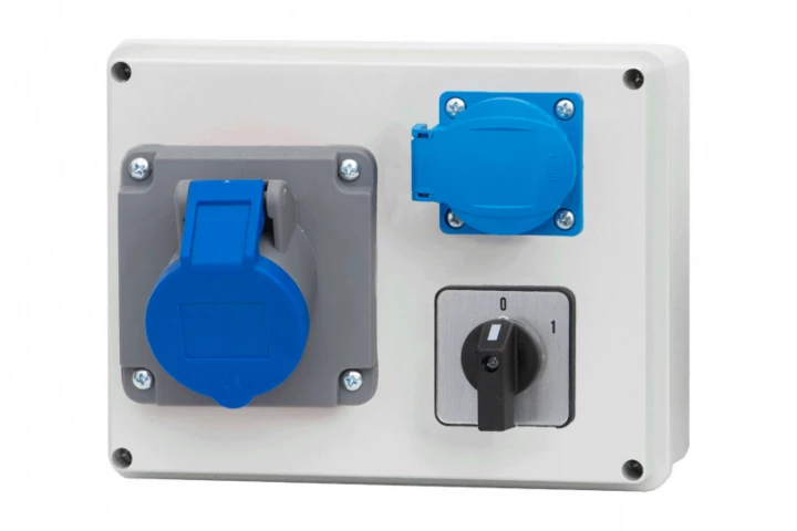 Rozdzielnica R-190 - gniazda 16A 3p, 230V, 0/1(16A) IP44