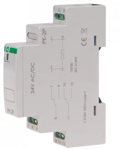 Przekaźnik elektromagnetyczny 2P 8A 24V AC/DC PK-2P24