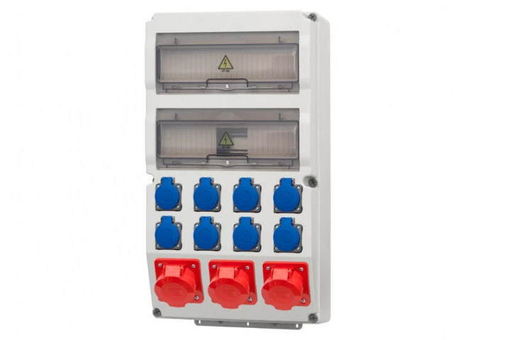 Rozdzielnica CAJA 26M - gniazda 16/5, 2x32/5, 8x230V /26 modułów/ IP44