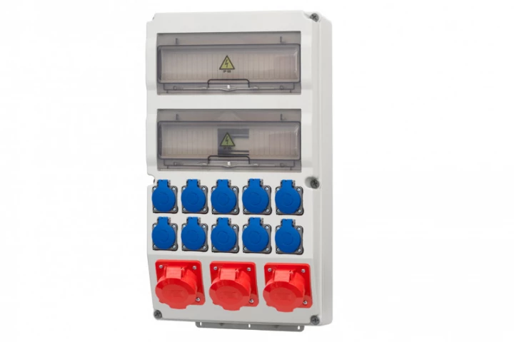 Rozdzielnica CAJA 26M - gniazda 3x32/5, 10x230V /26 modułów/ IP44