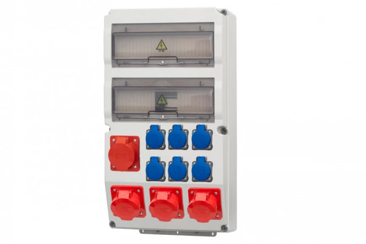 Rozdzielnica CAJA 26M - gniazda 4x32/5, 6x230V /26 modułów/ IP44