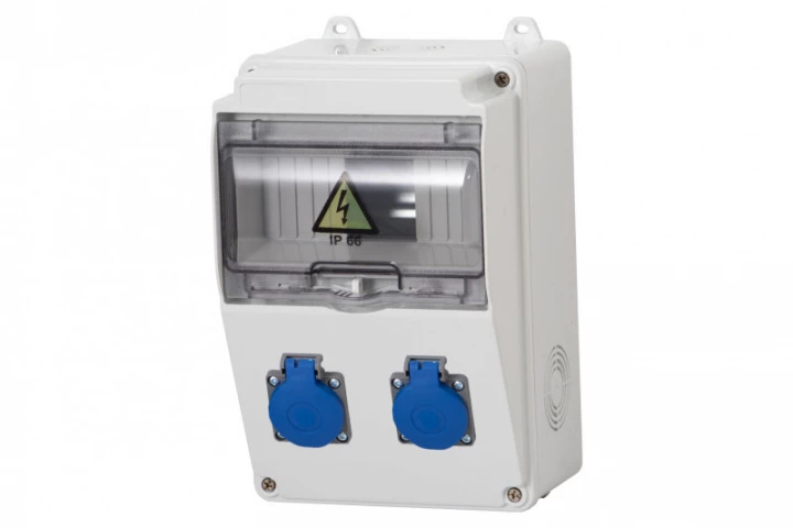 Rozdzielnica LAGO 7M - gniazda 2x230V /7 modułów/ IP44