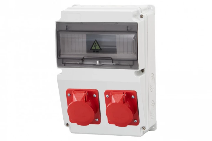 Rozdzielnica LAGO 10M - gniazda 2x32A 5p /10 modułów/ IP44