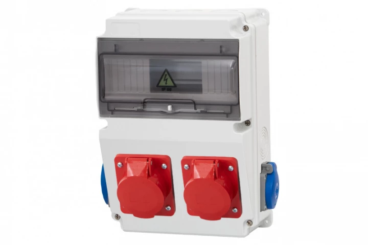 Rozdzielnica LAGO 10M - gniazda 16A 5p, 32A 5p, 2x230V /10 modułów/ IP44