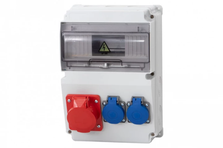 Rozdzielnica LAGO 10M - gniazda 32A 5p, 2x230V /10 modułów/ IP44
