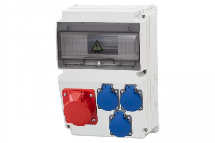 Rozdzielnica LAGO 10M - gniazda 32A 5p, 3x230V /10 modułów/ IP44