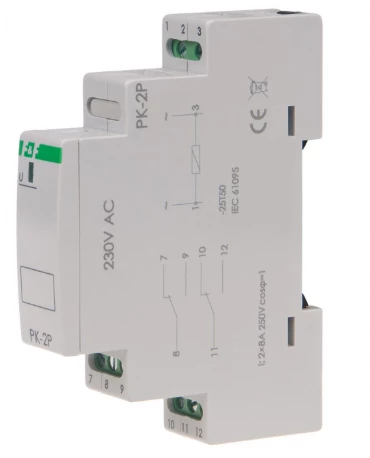 Przekaźnik elektromagnetyczny 2P 8A 230V AC PK-2P230