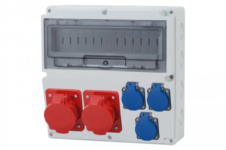 Rozdzielnica LAGO 14M - gniazda 2x32A 5p, 3x230V /14 modułów/ IP44