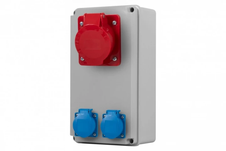 Rozdzielnica VERTICAL - gniazda 16A 5p, 2x230V IP44