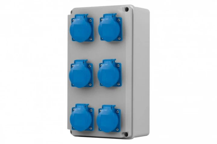 Rozdzielnica VERTICAL - gniazda 6x230V IP44