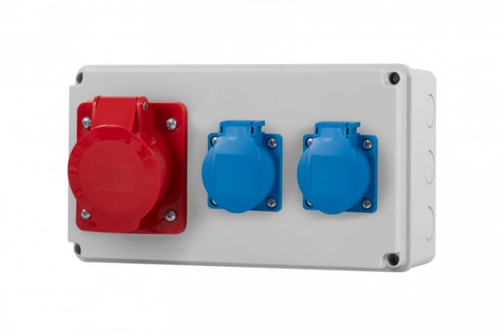 Rozdzielnica HORIZONTAL - gniazda 32A 5p, 2x230V IP44