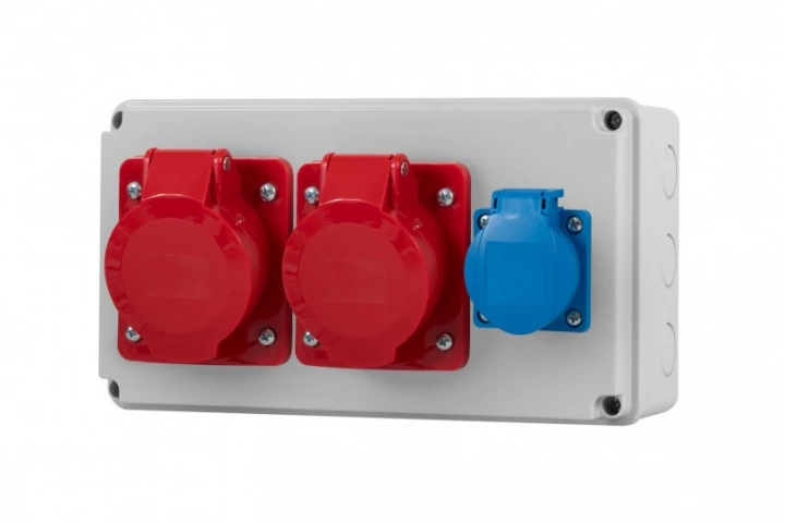 Rozdzielnica HORIZONTAL - gniazda 2x32A 5p, 230V IP44