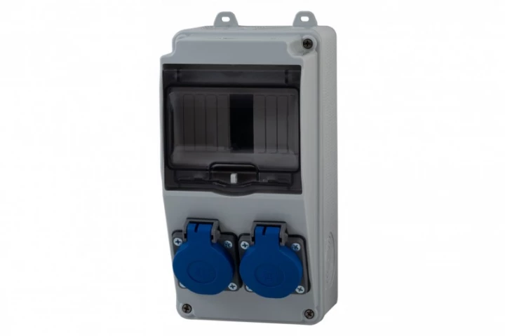 Rozdzielnica LAGO 5M - gniazda 2x230V /5 modułów/ IP44