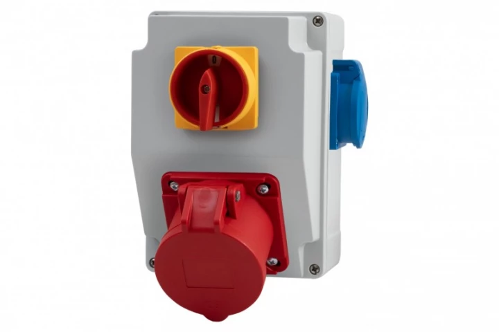 Rozdzielnia RS-KOMBI - gniazda 32A 5p, 230V, 0/1 (32A-Z) IP44