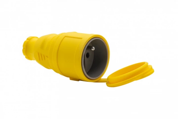 Gniazdo gumowe NOVA 230V 16A IP44 żółte