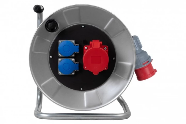 Przedłużacz siłowy na bębnie metalowym BORDO-320 32A 5p, 2x230V, wt.32/5, OPD 5x4 /20m/