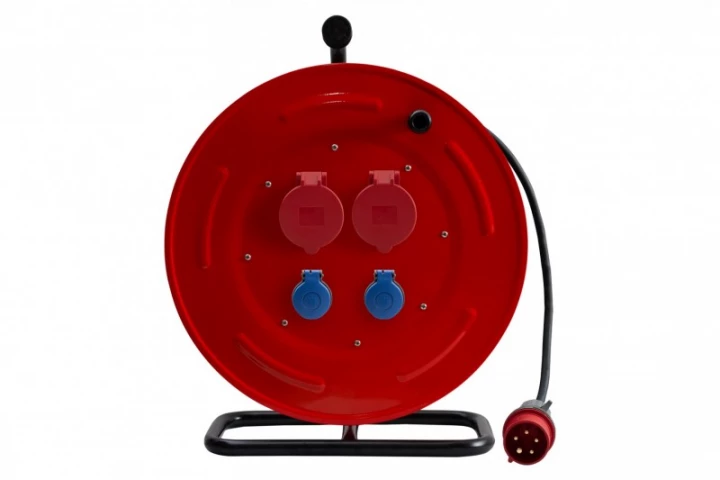 Przedłużacz siłowy na bębnie metalowym MAKARA-460 OW 5x2,5  16A 5p, 32A 5p, 2x230V, wtyczka 16A 5p - 40m