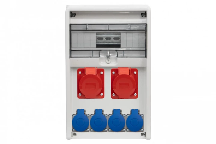 Rozdzielnica ULISSE 12M - gniazda 2x32A 5p, 4x230V /12 modułów/
