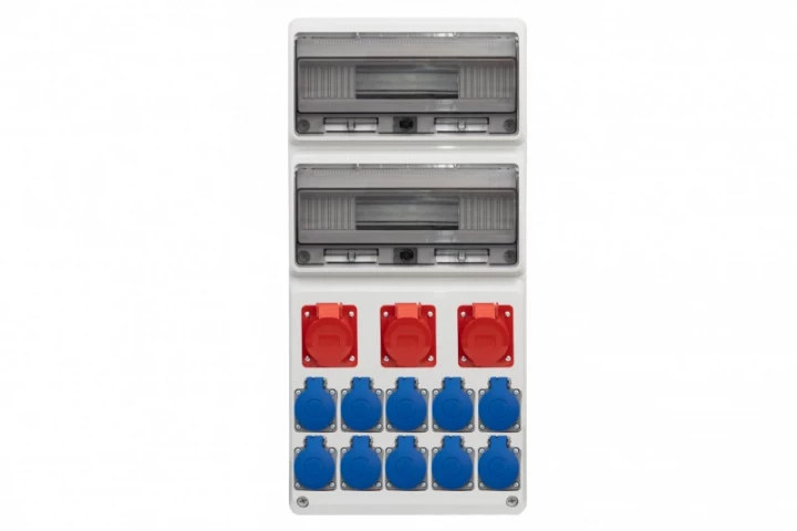 Rozdzielnica LEGATO 32M - gniazda 3x32A 5p, 10x230V /32 moduły/ IP44