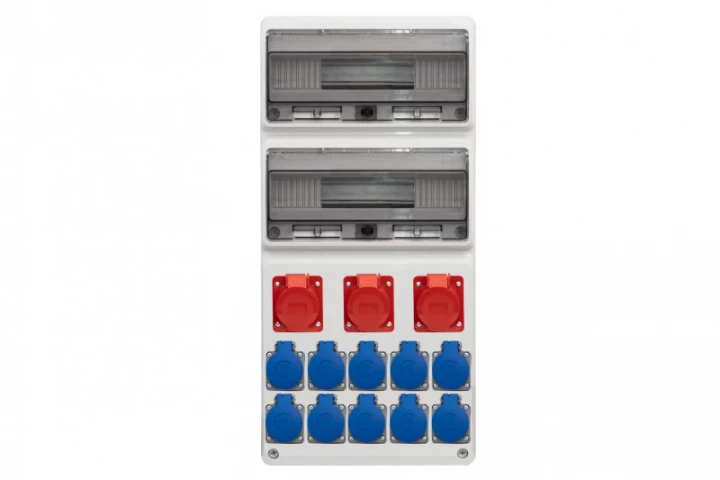 Rozdzielnica LEGATO 32M - gniazda 16A 5p, 2x32A 5p, 10x230V /32 moduły/ IP44