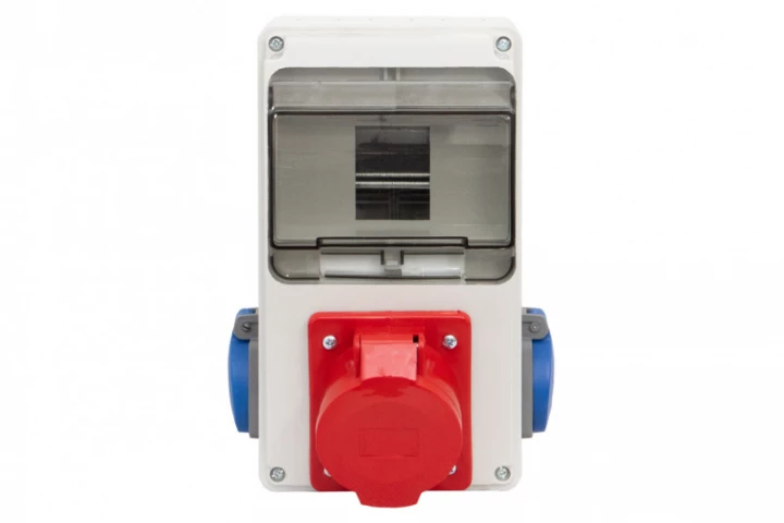 Rozdzielnica LAGO 6M - gniazda 32A 5p, 2x230V /6 modułów/ IP44