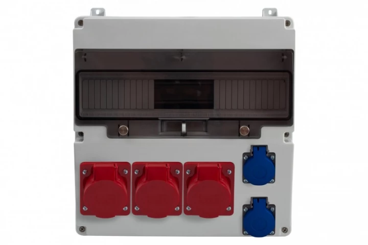 Rozdzielnica LAGO 17M - gniazda 3x32A 5p, 2x230V /17 modułów/ IP44